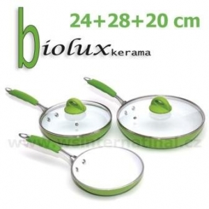 Биолюкс Керама - набор из 3-х сковородок ― Телемагазин Топ Шоп Омск