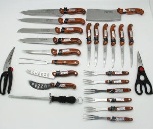 Набор ножей в чемодане 25 предметов FM-308 ― Телемагазин Топ Шоп Омск